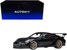 Porsche 911 (991.2) GT2 RS Weissach Package Stripes 1/18 Model Car by Autoart - Black With Carbon
