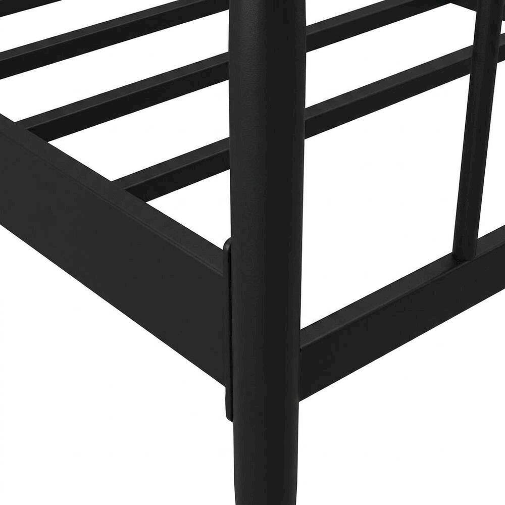 Alt View 1. FurniFact - Black Queen Headboard and Footboard with Classic Design and Durable Finish - Black.