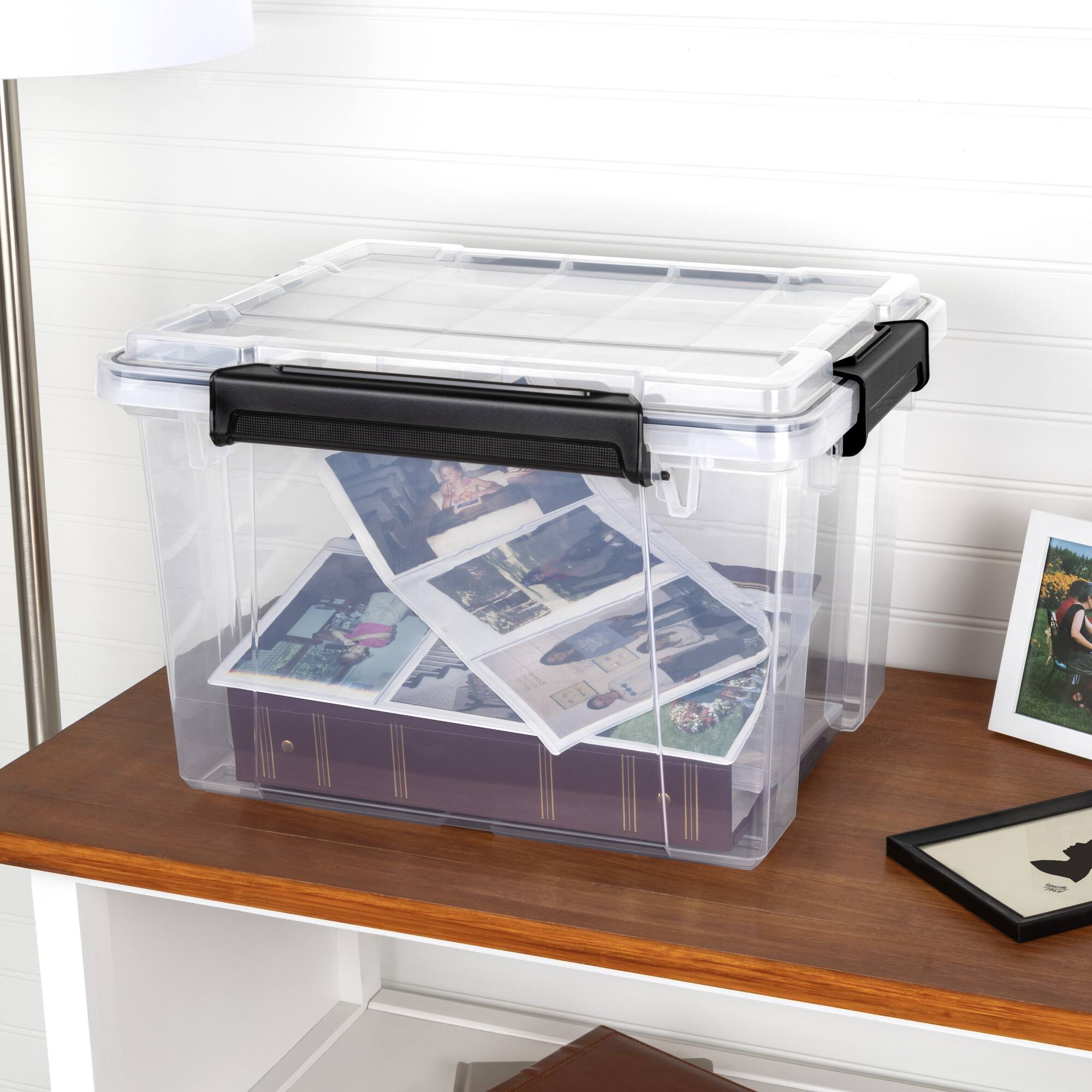 Sterilite 34 Qt Gasket Box, Stackable Storage Container with Lids ...