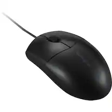 Front. Kensington - Kensington Pro Fit Wired Washable Mouse - Rugged - Optical - Cable - Black - USB Type A - 1600 dpi - Scroll Wheel - 3 - Black.