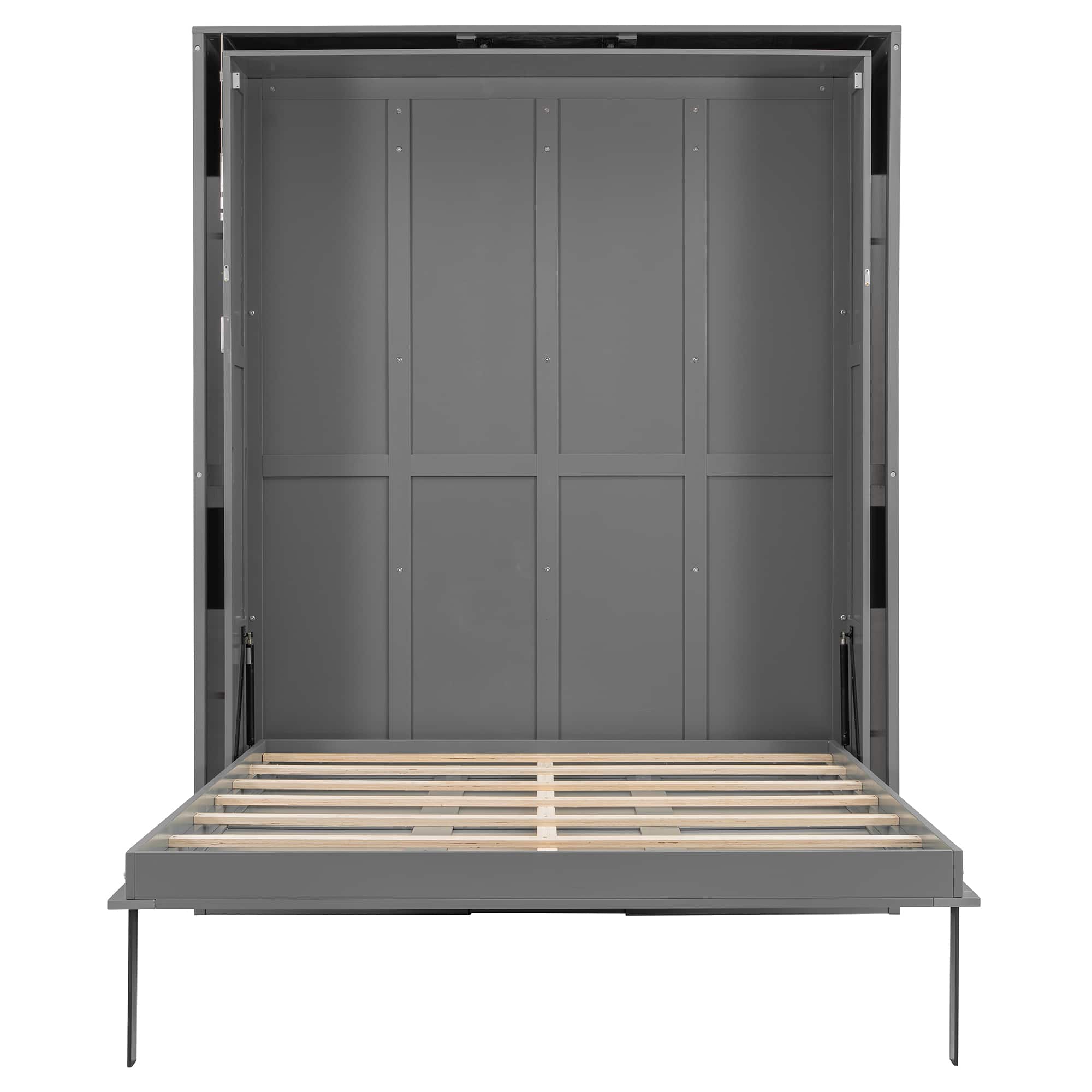 Anysun Rotating Queen Murphy Bed Hidden Storage Racks, Space