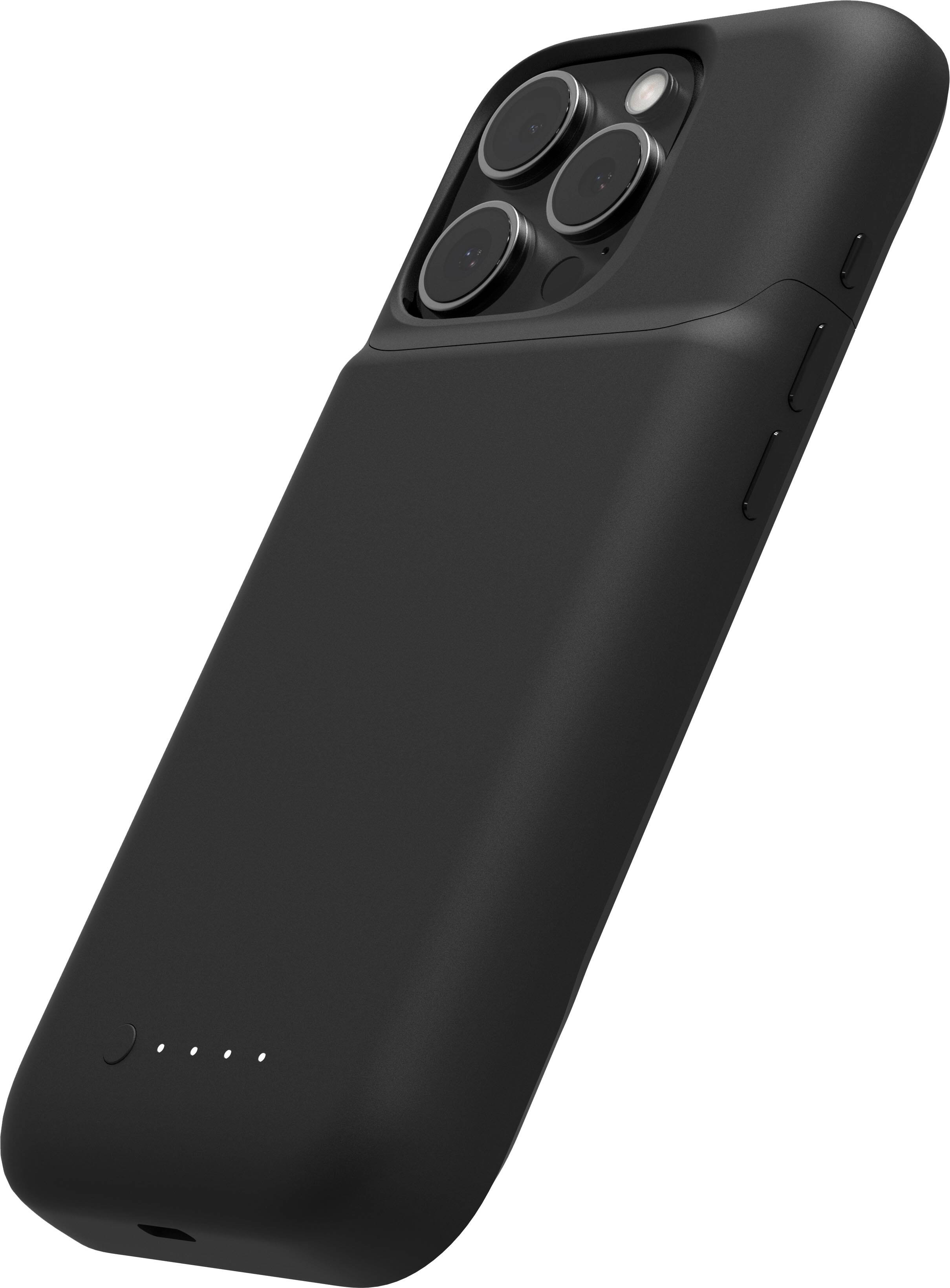 Left. mophie - Juice Pack for iPhone 16 Pro - Black.