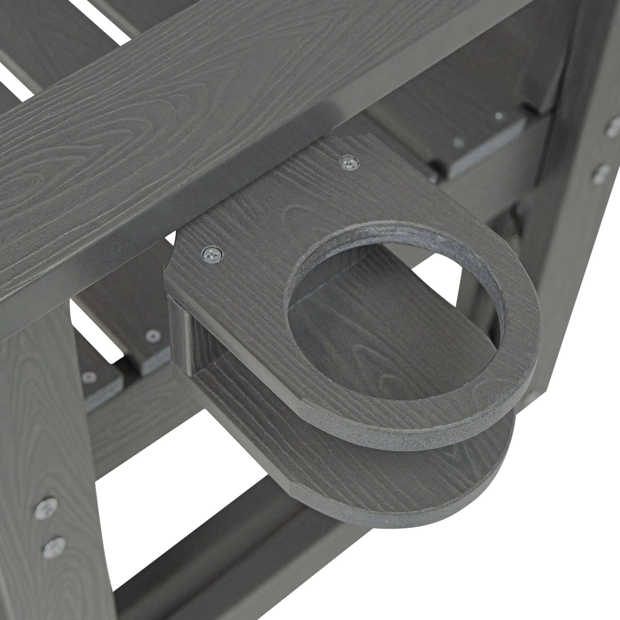 Alt View 7. Fortune Candy - Poly Lumber Patio Glider, HIPS Material Weather-Resistant Glider Bench for Outdoor Porch Garden - Gray.