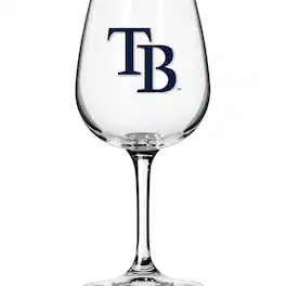 Logo Brands - Tampa Bay Rays Logo 12oz. Stemmed Wine Glass - Multicolor