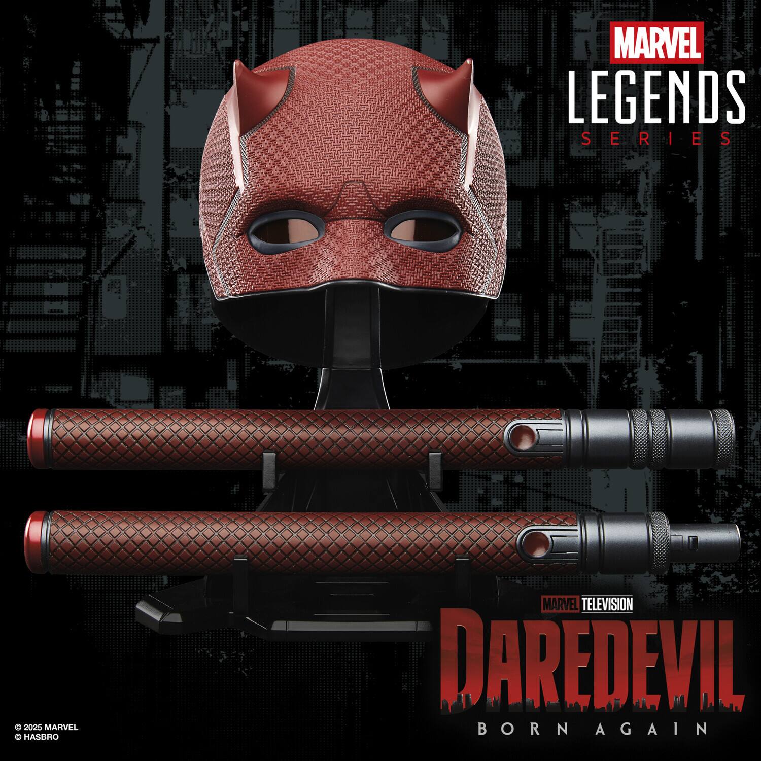 MARVEL LEGENDS SERIES  
2025 MARVEL HASBRO  
MARVEL TELEVISION  
DAREDEVIL BORN AGAIN
