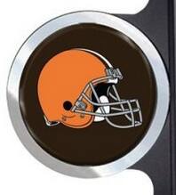 Alt View 1. PRORUN - Cleveland Go Browns Automotive License Plate Frame with Team Badges - Multi.
