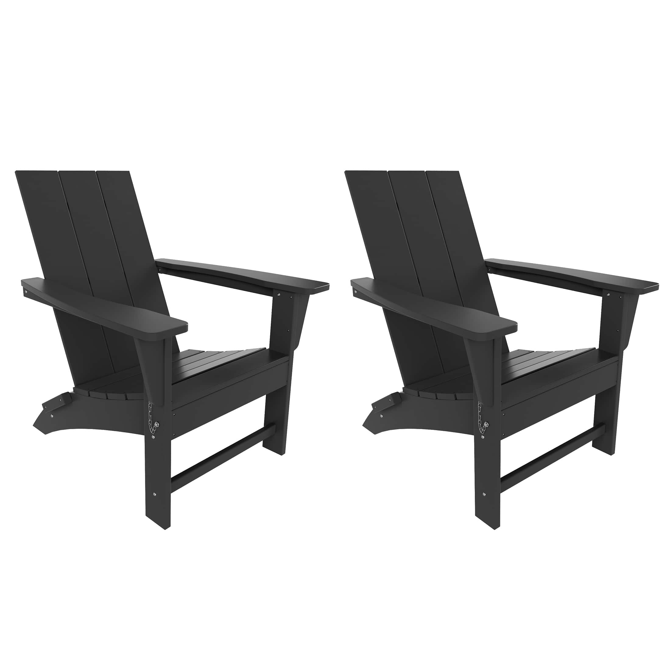 WestinTrends - Ashore Modern Outdoor Folding Adirondack Chair (Set of 2) - Gray price history on PriceWatchPro