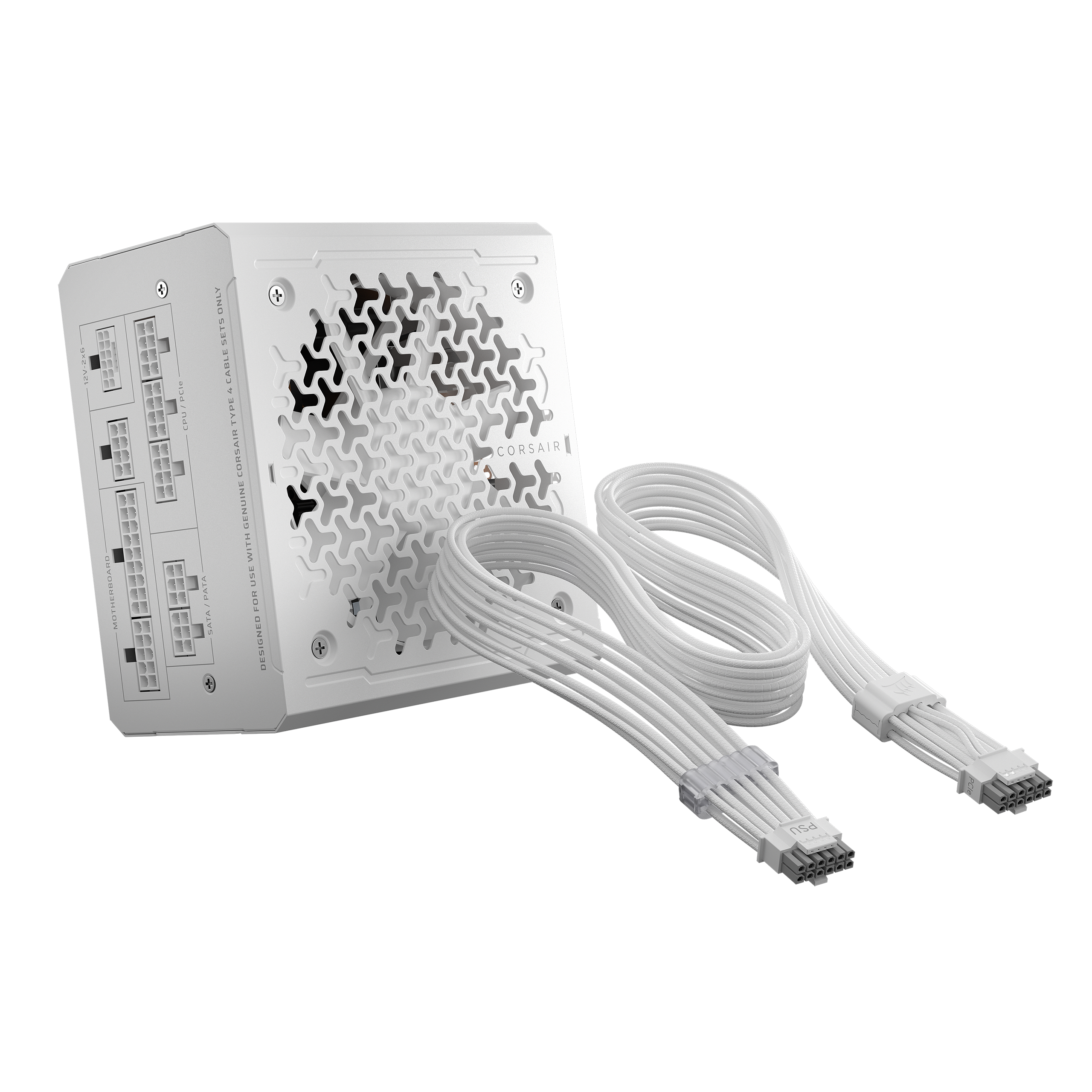 CORSAIR - RM1000e ATX 3.1 Low-Noise ATX Power Supply with ThermalProtect 12V-2x6 Cable - White