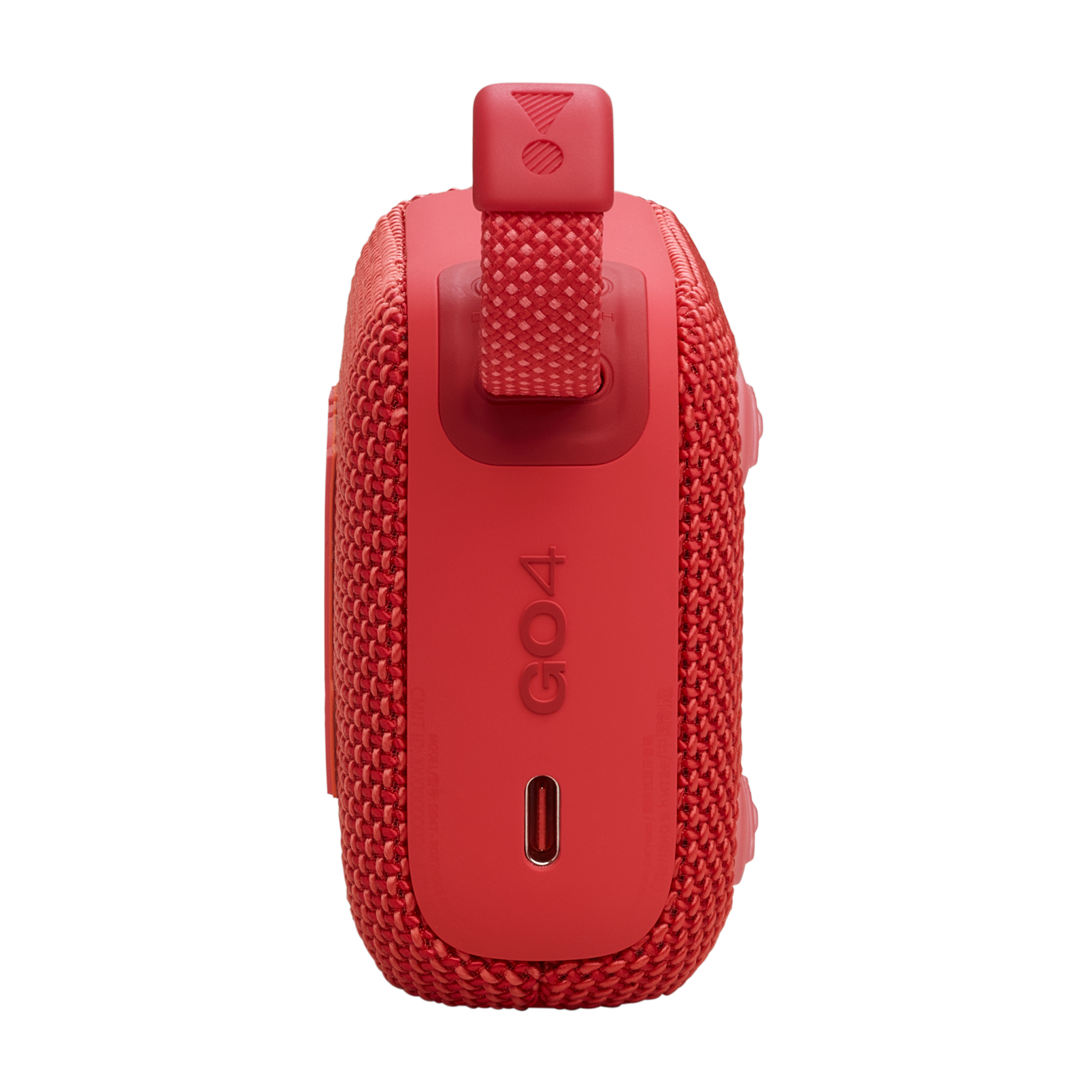 Left. JBL - Go 4 Portable Bluetooth Speaker - 2024 - Red.