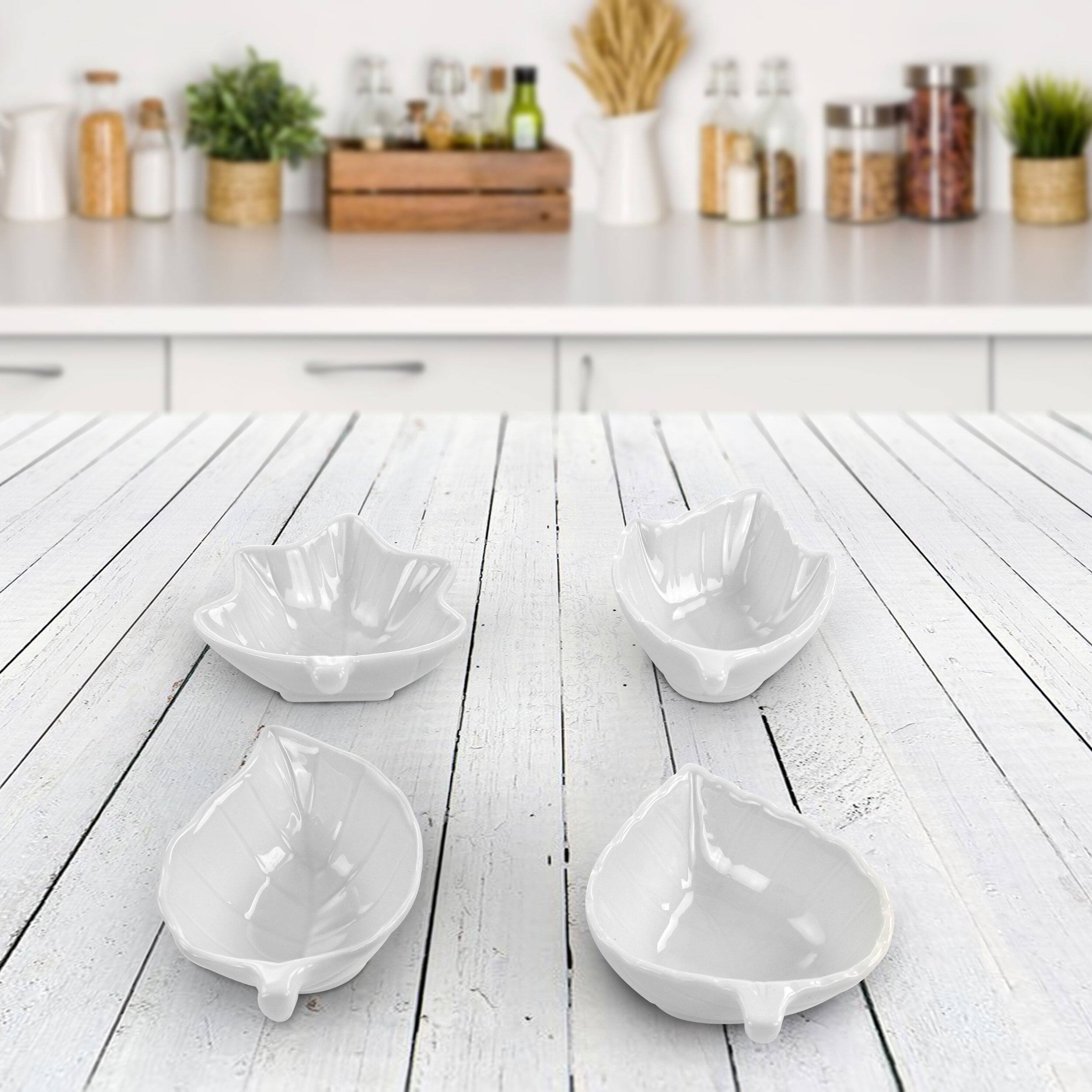 Alt View 2. Martha Stewart - Martha Stewart 4 Piece Ceramic Tidbit Dish Set in White - White.