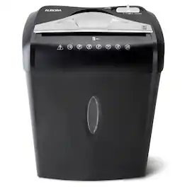 Aurora - AU875XA 8-Sheet Crosscut Paper/ Credit Card Shredder - Black