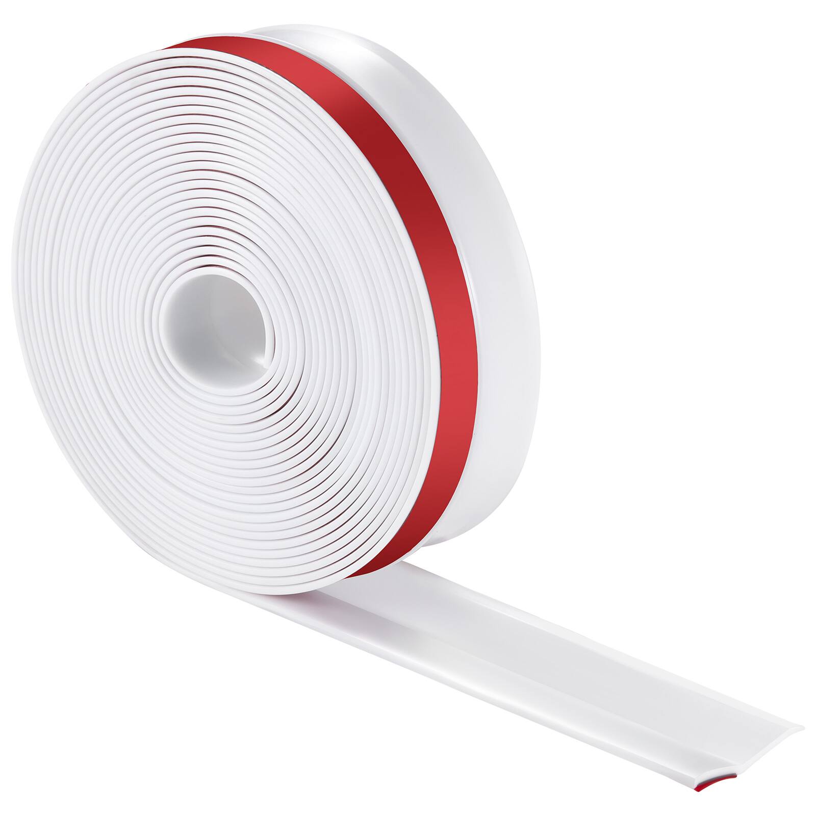 Alt View 5. VEVOR - Garage Door Seal Top and Sides Seal Strip, 34 FT Universal Weather Stripping Replacement Soft and Hard Composite - White.