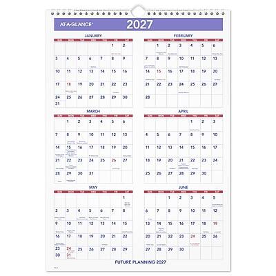 AT-A-GLANCE  
2027  

JANUARY  
1 2 3 4 5 6 7 8 9 10 11 12 13 14 15 16 17 18 19 20 21 22 23 24 25 26 27 28 29 30 31  

FEBRUARY  
1 2 3 4 5 6 7 8 9 10 11 12 13 14 15 16 17 18 19 20 21 22 23 24 25 26 27 28  

MARCH  
1 2 3 4 5 6 7 8 9 10 11 12 13 14 15 16 17 18 19 20 21 22 23 24 25 26 27 2