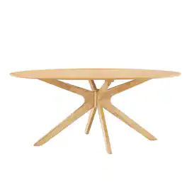 Crossroads 71" Oval Wood Dining Table by Modway - Oak