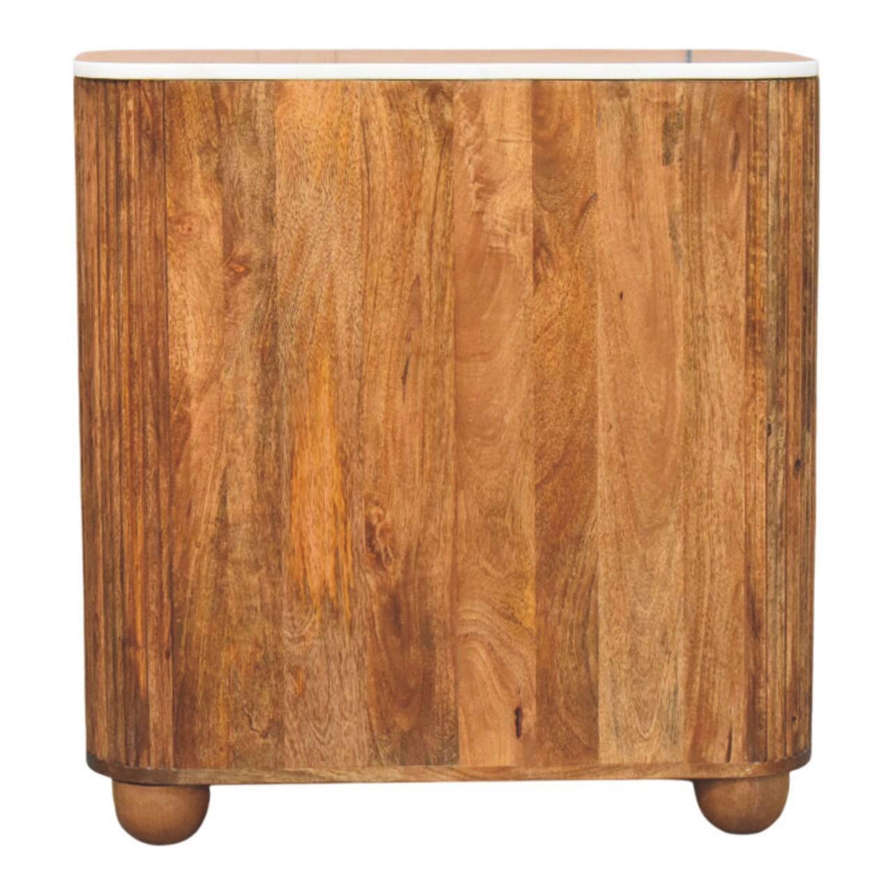 Alt View 5. Artisan Furniture - Artisan Furniture Solid Wood Beaumont Marble Chest, 3 Drawer, Brown - Brown.