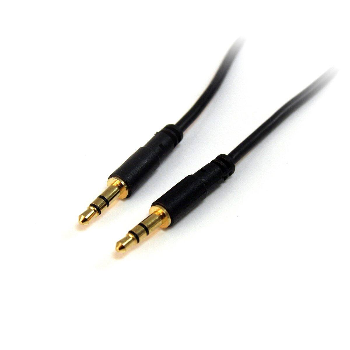 Front. StarTech.com - StarTech 15' Slim Stereo Audio Cable with 3.5mm Mini-Jack Male Connectors.