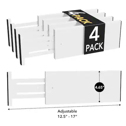 PACK 4
4.65" Adjustable 12.5" - 17"