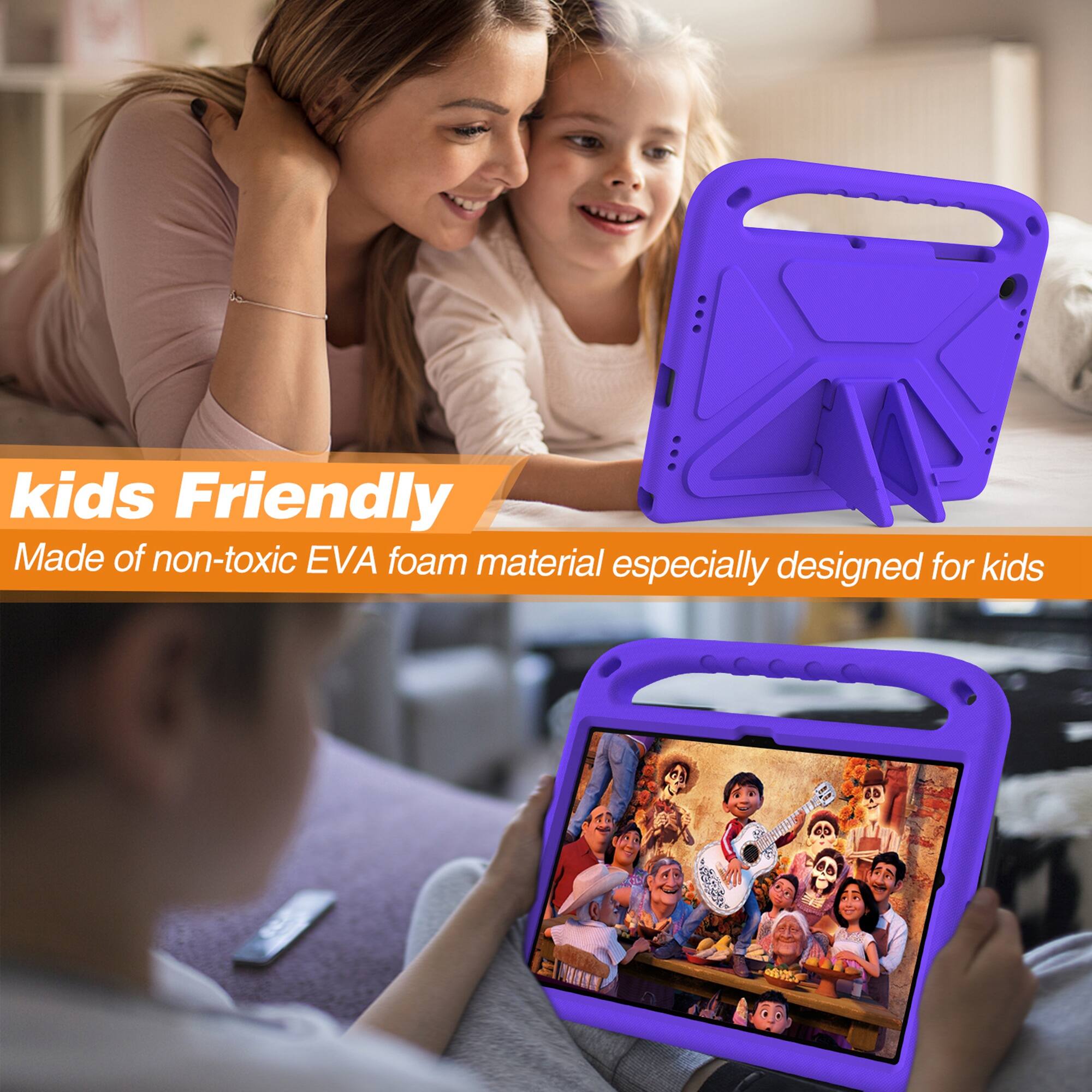 kids Friendly  
Made of non-toxic EVA foam material especially designed for kids