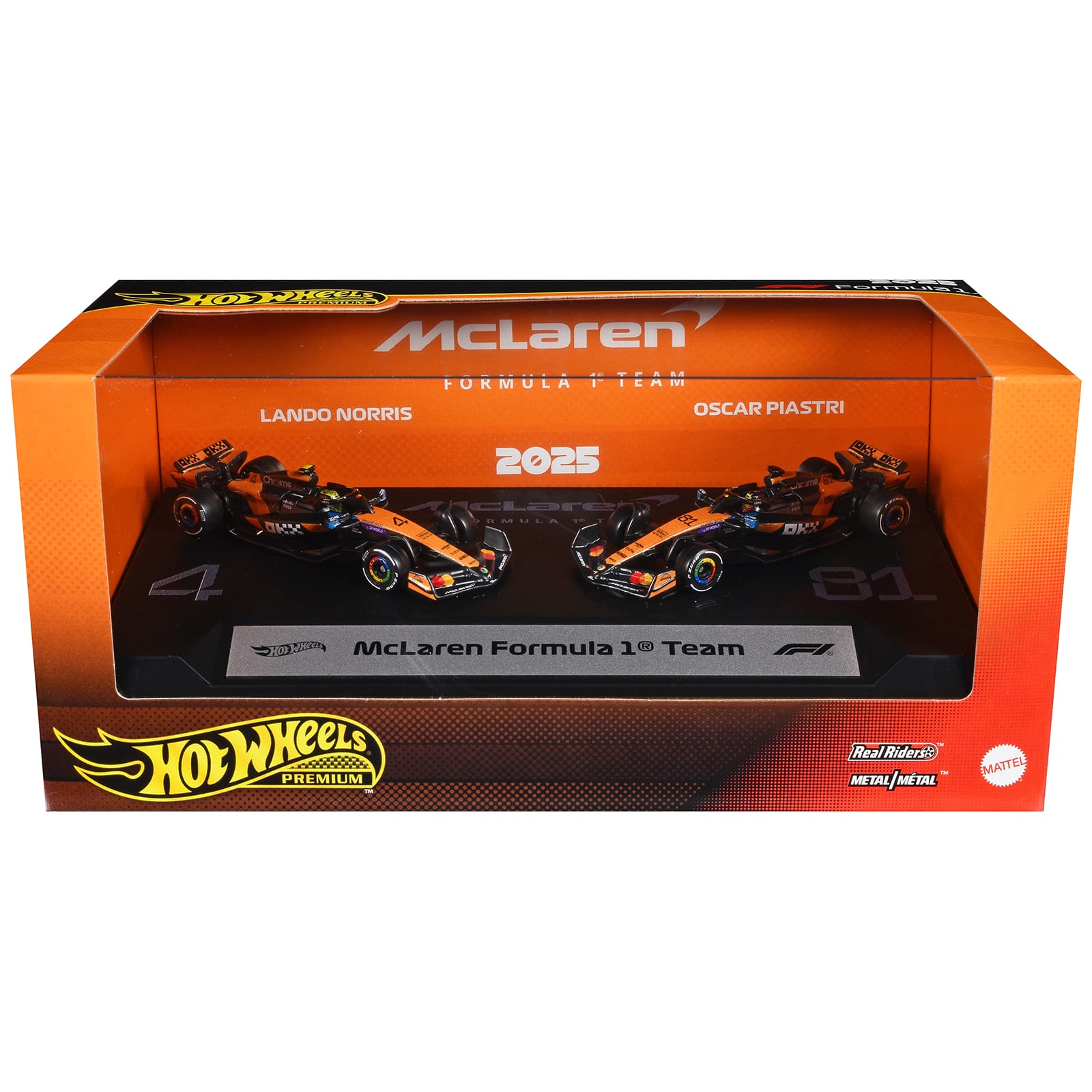 """McLaren Formula 1 Team"" Formula One F1 World Championship (2025) 2 Piece Set Diecast Model Cars by Hot Wheels" price history on PriceWatchPro