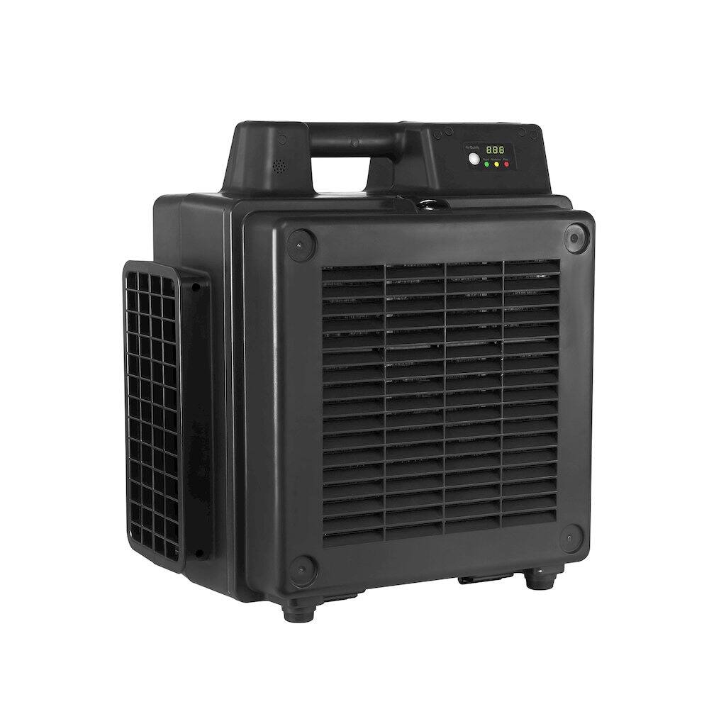 Left. XPOWER - 5 Stage Filtration HEPA Air Purifier with Dual UV-C Lights and PM2.5 Sensor - Black.