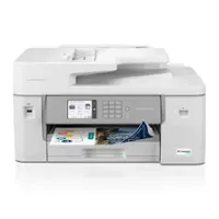 Brother - MFC-J6555DW INKvestment Tank All-in-One Inkjet Printer with up to 1-Year of Ink In-box - White/Gray - Front_Zoom