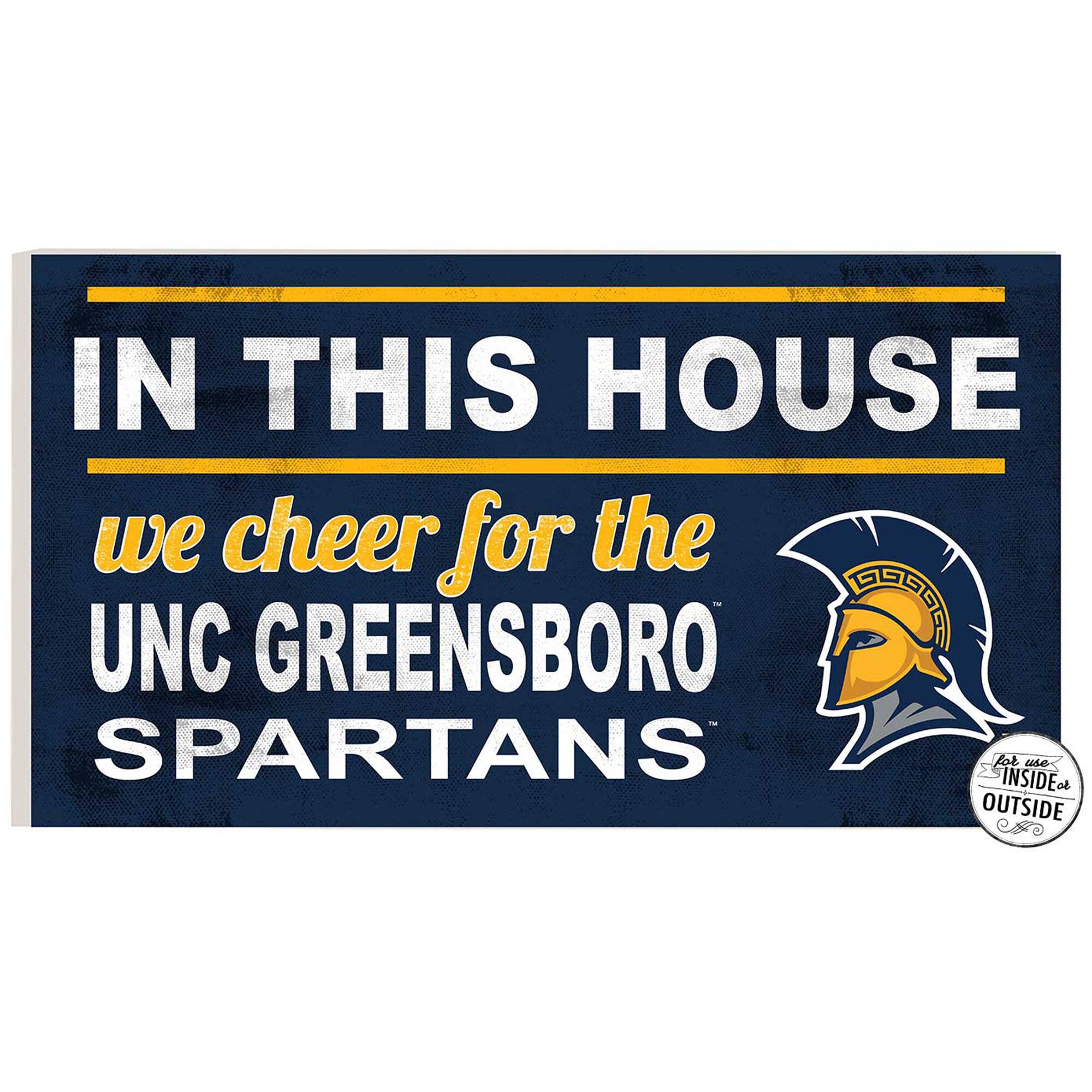 UNCG Spartans 11'' x 20'' Indoor/Outdoor In This House Sign