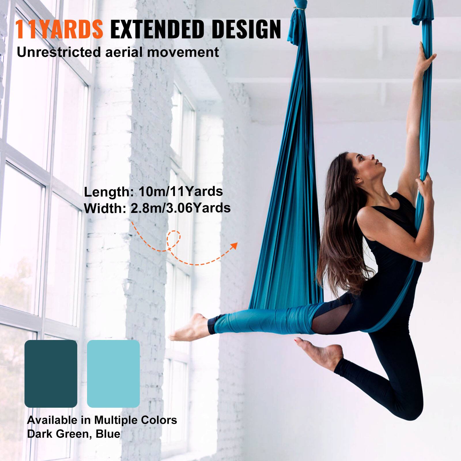 11 YARDS EXTENDED DESIGN  
Unrestricted aerial movement  

Length: 10m/11 Yards  
Width: 2.8m/3.06 Yards  

Available in Multiple Colors  
Dark Green, Blue