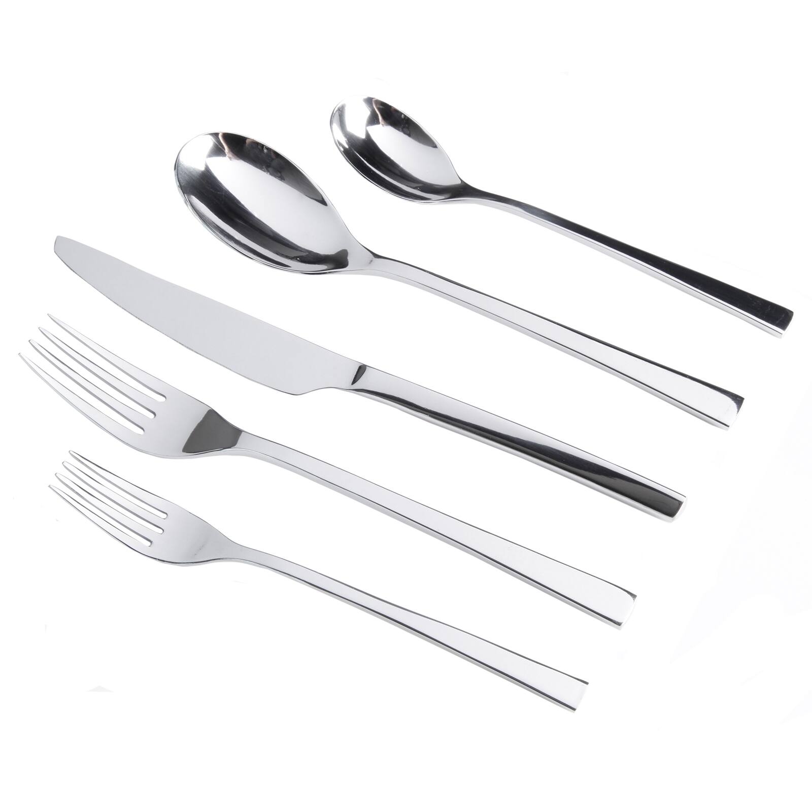 Alt View 3. Gibson - Gibson Elite Sparland 20 Piece Stainless Steel Flatware Set - Silver.