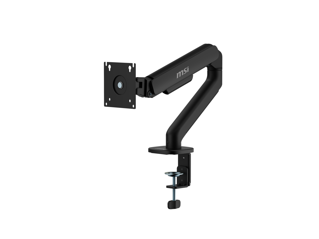 Alt View 5. MSI - MAG MT101G Single Monitor Arm – Adjustable Desk Mount, VESA Compatible, 17–32in, 22 lbs Capacity, Clamp & Grommet - Matte Black.