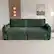 Left. Dyonery - Dyonery 91" Sectional Sleeper Sofa Bed with Pull Out Bed, L Shaped Couch Sleeper Sofa,Plush Corduroy Green - Green.