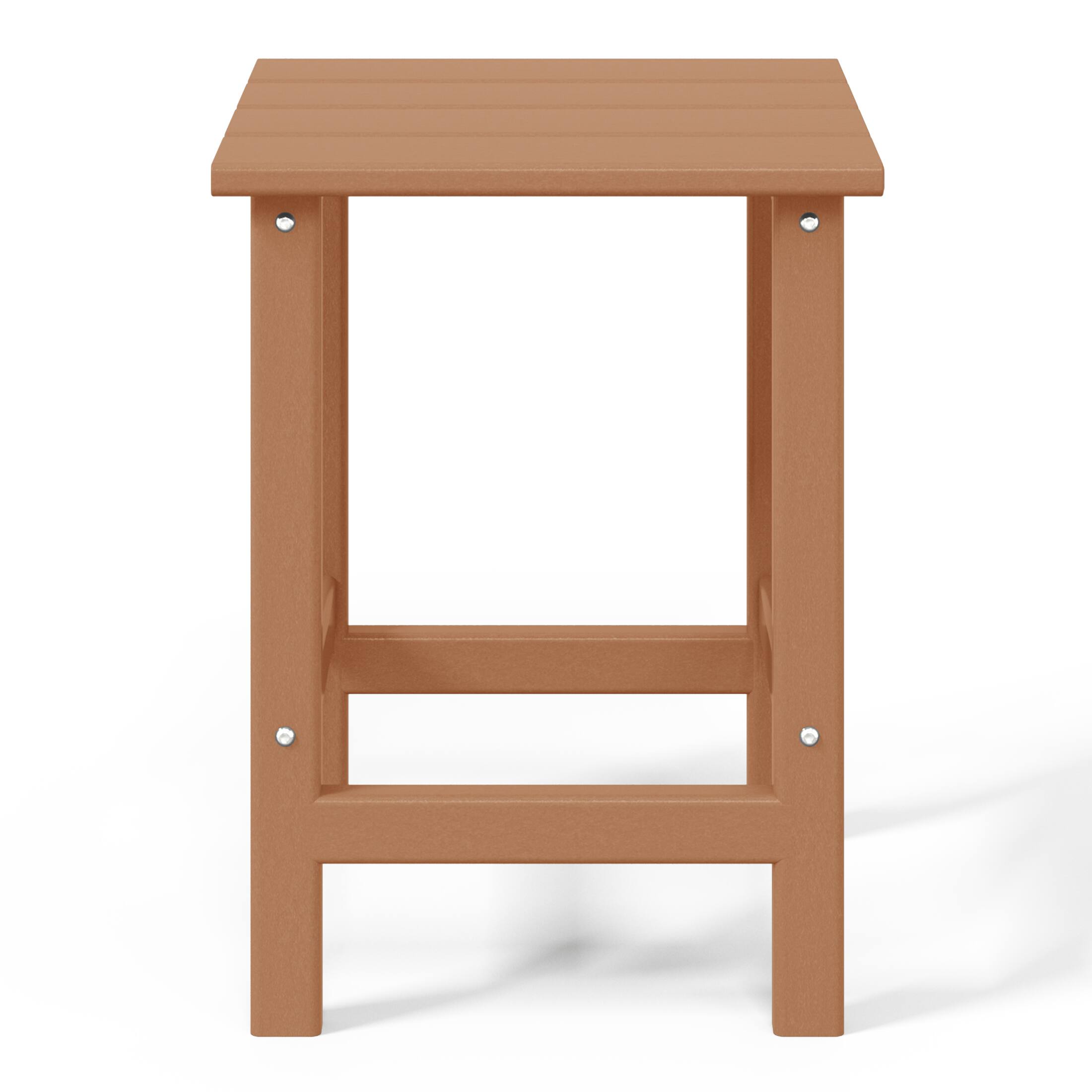 Alt View 3. WestinTrends - WestinTrends Highland Outdoor Patio HDPE Adirondack Chair With Cup Holder and Table Set - Teak.