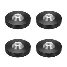 Unique Bargains - 4pcs Speaker Isolation Feet, 49x13mm Stainless Steel Shock Absorption Pad for Amplifier Audio - Black
