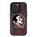 Front. Keyscaper - Florida State Seminoles Paisley iPhone Magnetic Bump Case - 16 Pro Max - Black.