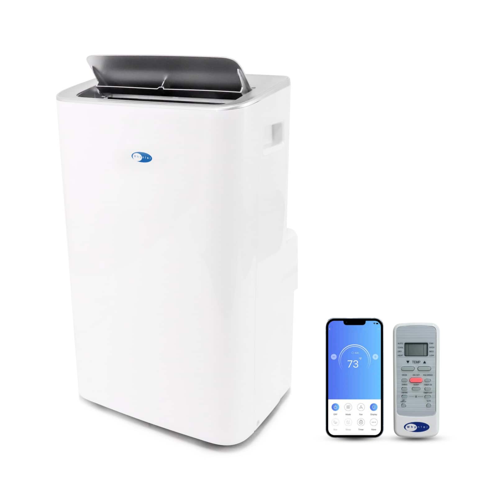Whynter - 12000 BTU (ASHRAE) 8000 BTU (SACC) MultiCool Smart Wi-Fi enabled Portable Air Conditioner with Dehumidifier - White