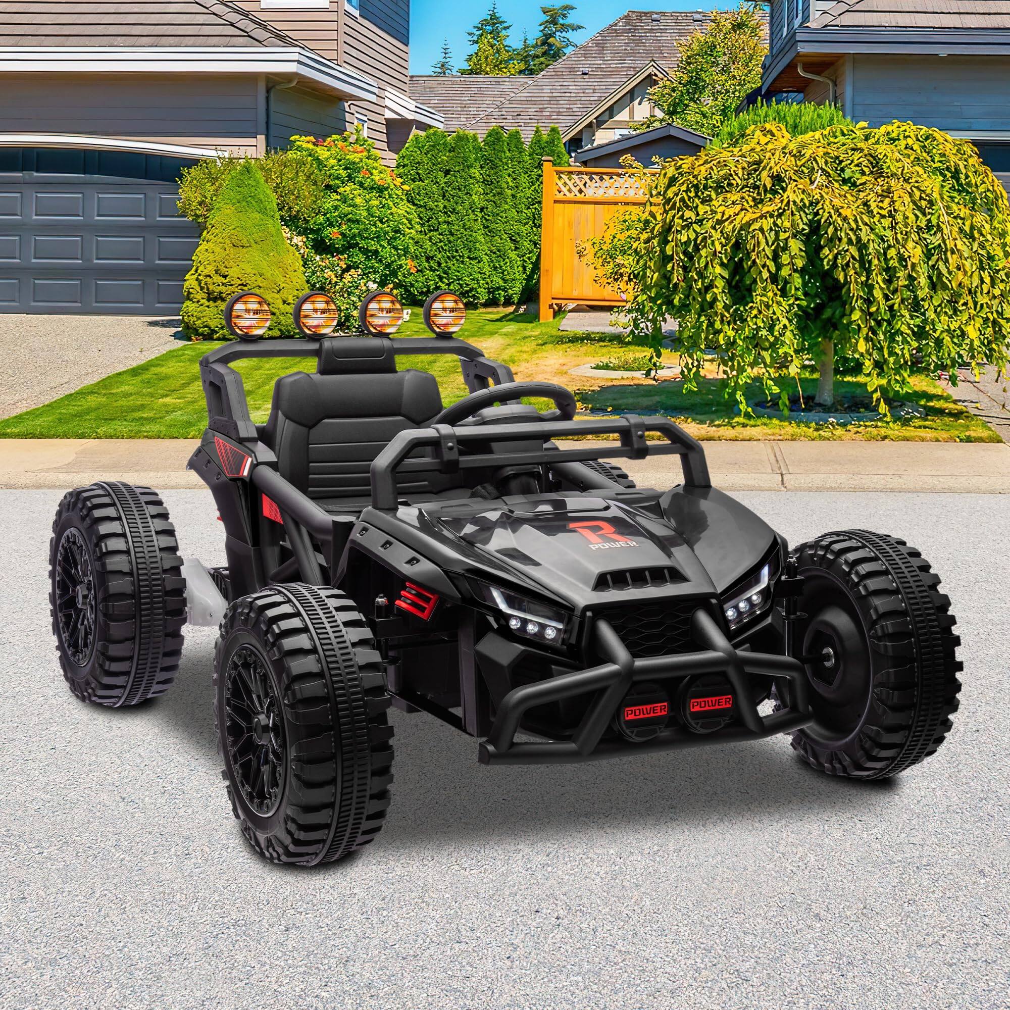 GARVEE - 24V Electric Powered Kids Ride-On UTV with 130W Dual Motors, 2.4GHz Remote Control, Four-Wheel Spring Suspension