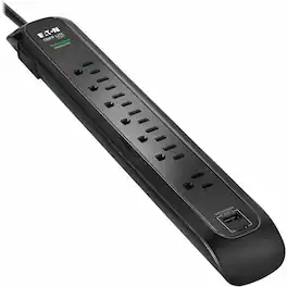 Tripp Lite - series Protect It! TLP76BUC 7-Outlets Surge Suppressor/Protector - Household Electronic, Computer, Printer - Black
