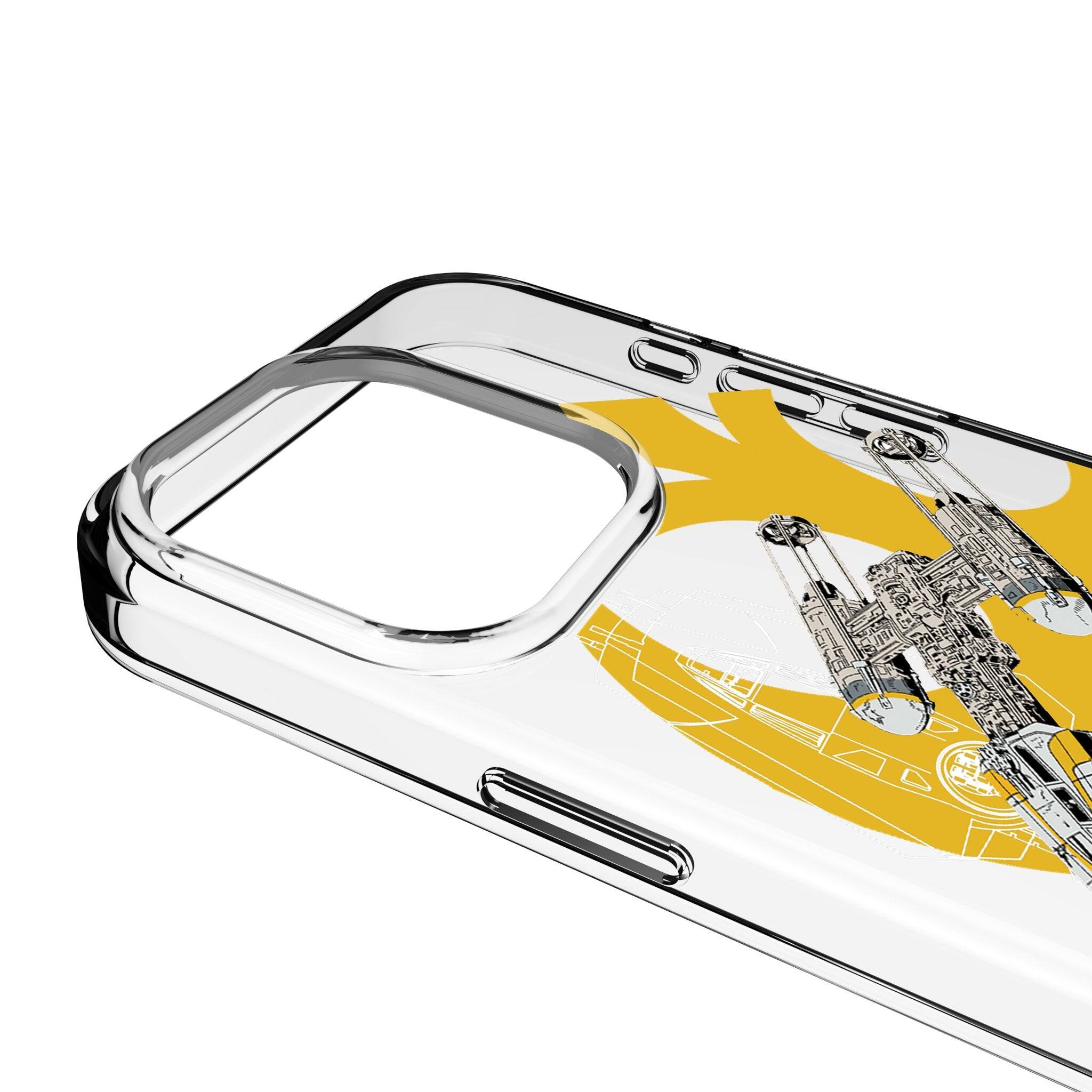 Left. Keyscaper - Star Wars: A New Hope FactionTech Clear Phone Case - Apple iPhone 15 - Y-Wing.