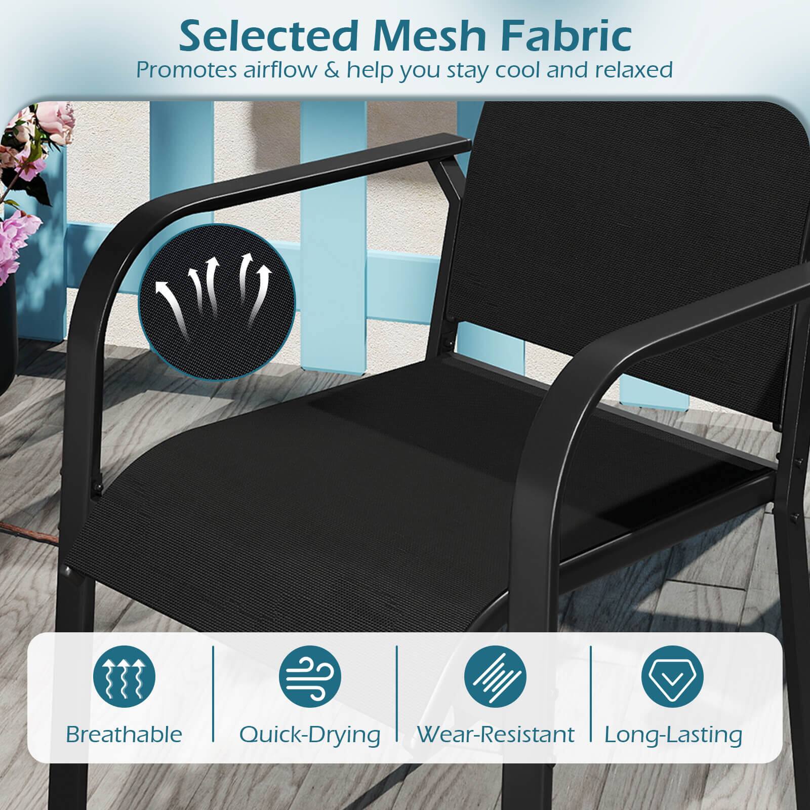 Selected Mesh Fabric  
Promotes airflow & help you stay cool and relaxed  

Breathable  
Quick-Drying  
Wear-Resistant  
Long-Lasting