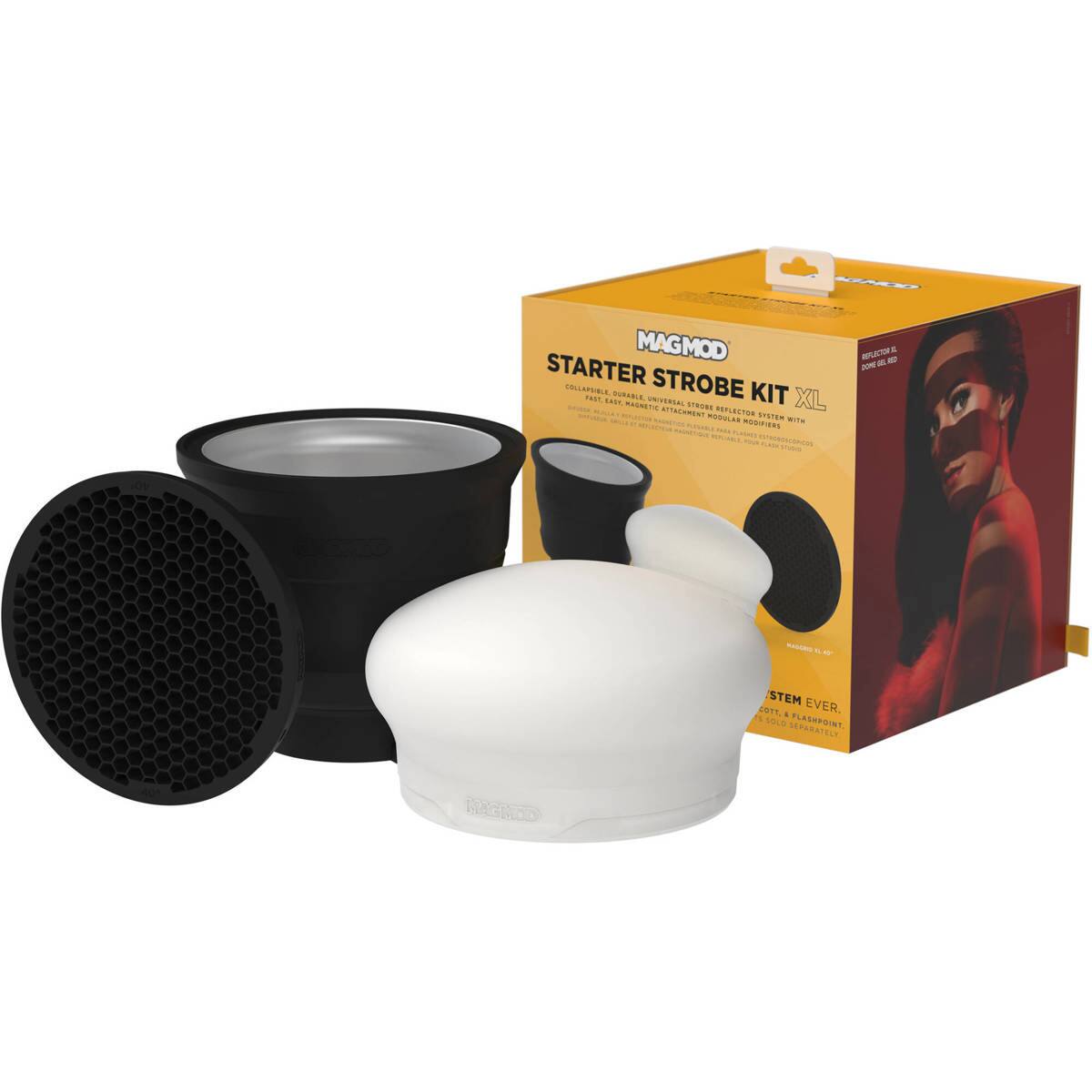 MAGMOD STARTER STROBE KIT XL - UNIVERSAL STROBE SYSTEM WITH COLLAR, BOWL, AND ATTACHMENT