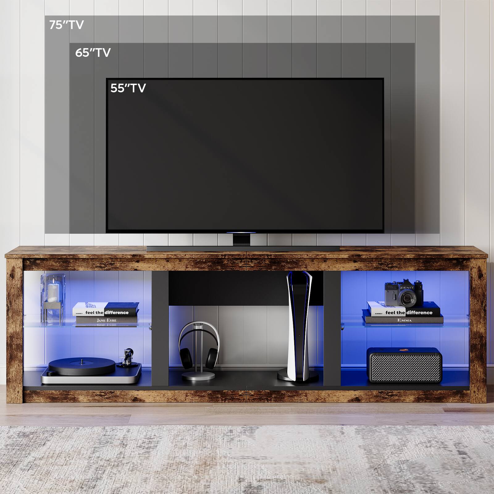 75" TV  
65" TV  
55" TV  

Feel the difference  
DANE KA  
Feel the difference  
KAcEA