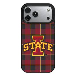 Keyscaper - NCAA - Iowa State Cyclones Plaid Magnetic Bump iPhone Case - 16 - Black