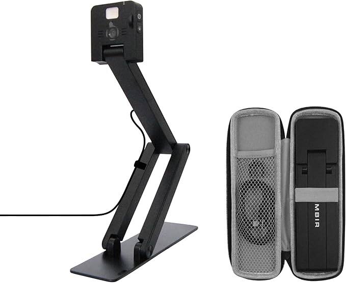 Ambir Technology Inc - AMBIR Flexicam USB Document Camera-4K Video, FC204-AC, Internal Microphone & Light. Compatible with ChromeBook, MacOS an - Black