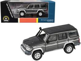 2014 Toyota Land Cruiser 76 Graphite Metallic 1/64 Diecast Model Car by Paragon Models - Gray