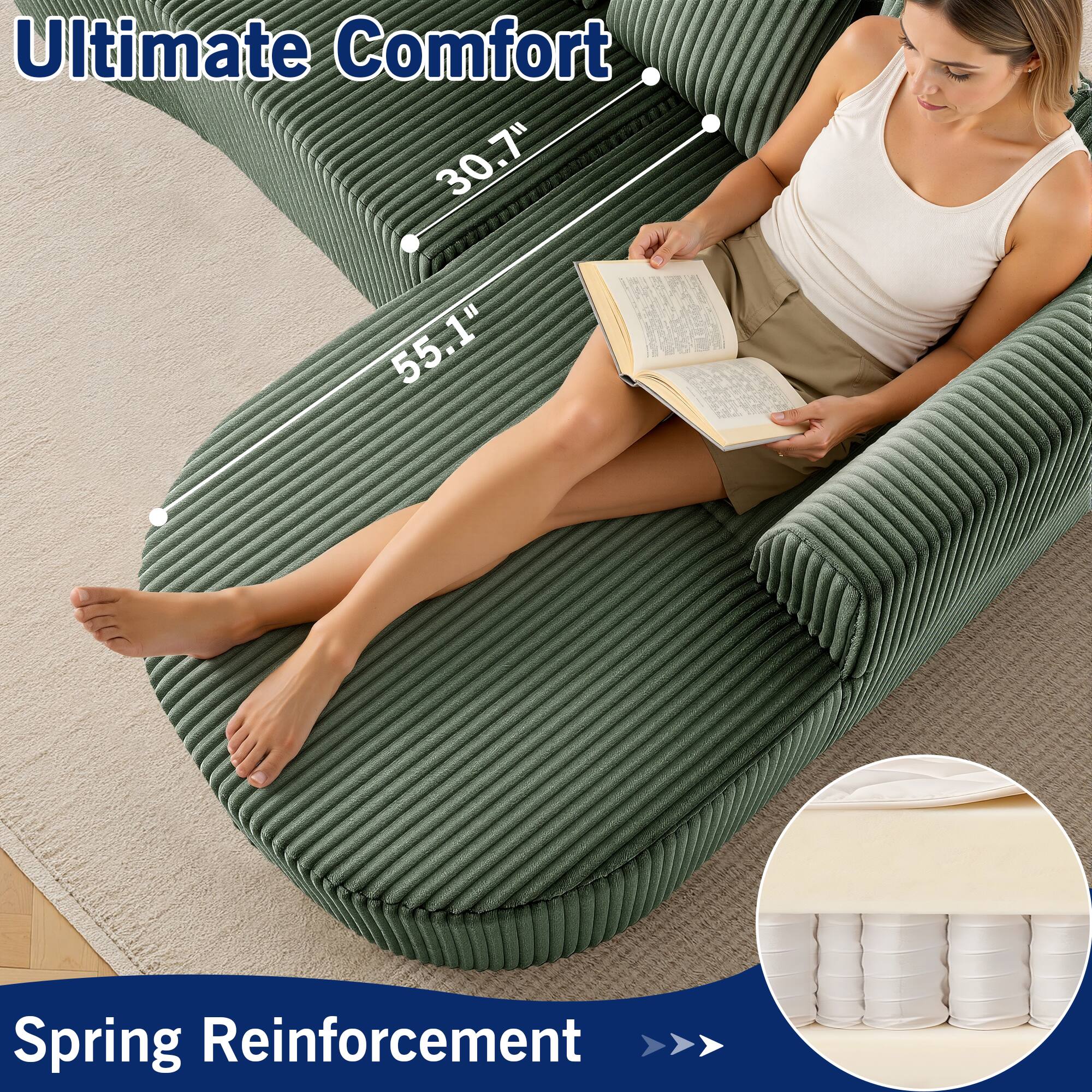 Ultimate Comfort  
30.7" x 55.1"  
Spring Reinforcement