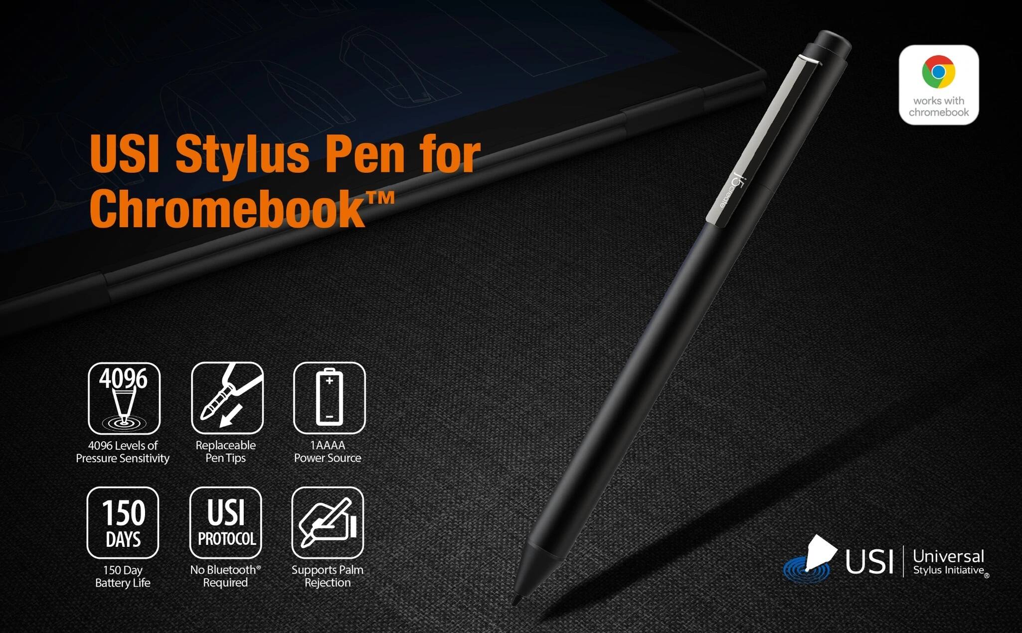 Alt View 13. j5create - USI Stylus Pen for Chromebook.