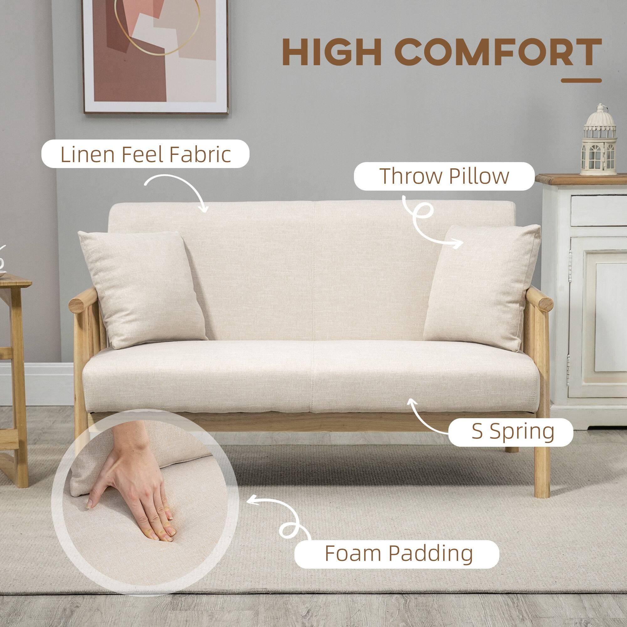 HIGH COMFORT
Linen Feel Fabric
Throw Pillow
S Spring
Foam Padding