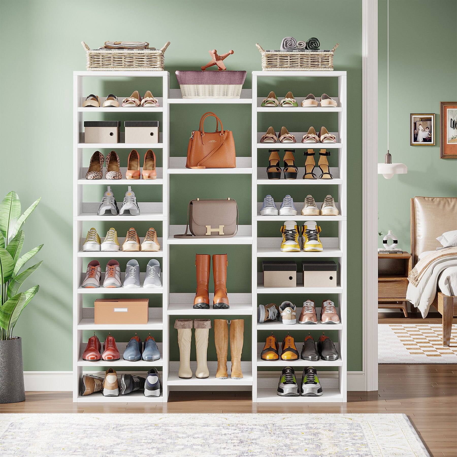 Angle. Tribesigns - Office Storage Cabinet, For Everyday Organization in Workspaces and Office Reception Areas - White.