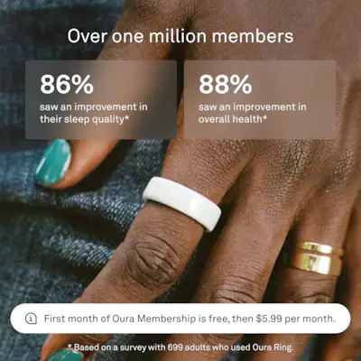 Oura Ring 4 - Ceramic - Cloud - Smart Ring - Size 8 Oura Ring 4 - Ceramic - Cloud - Smart Ring - Size 8
