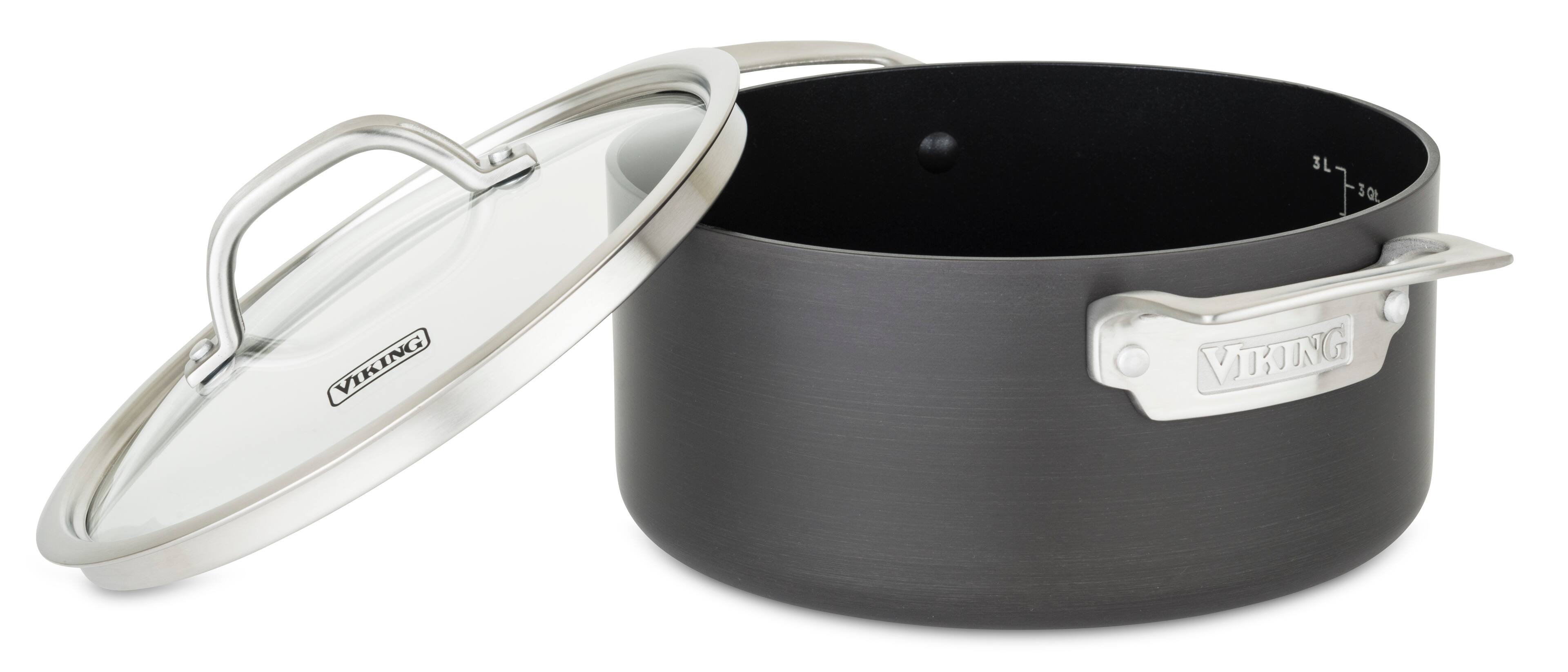 Alt View 11. Viking - Hard Anodized Nonstick 4 Qt. Soup Pot - Black.