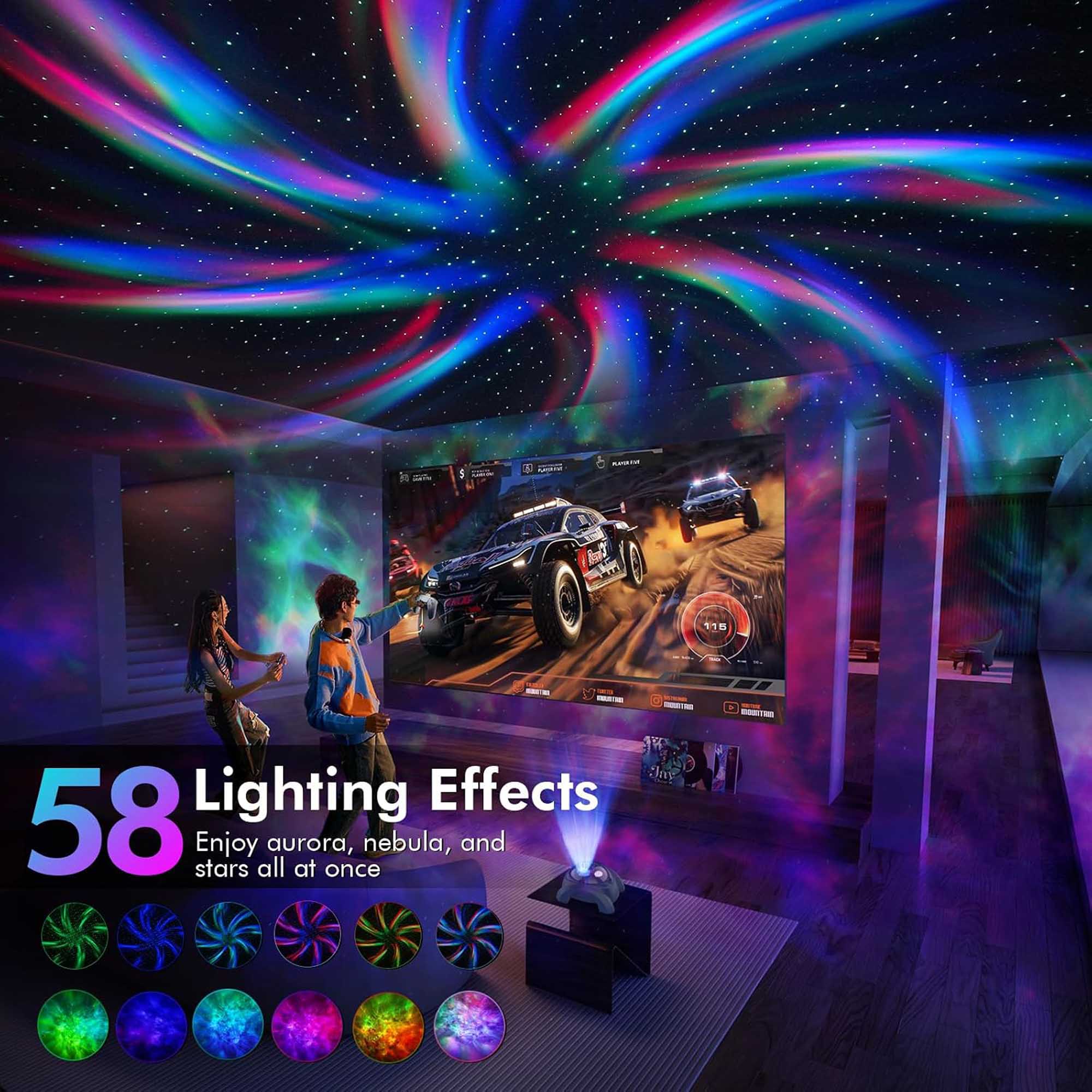 116  
Jay Lighting Effects 58 stars  
Enjoy all aurora, nebula, and stars all at once